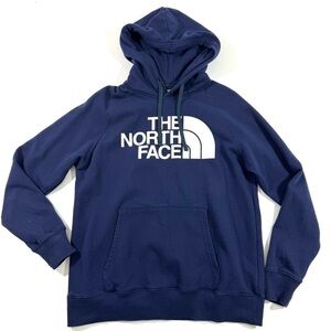The North Face Half Dome Graphic Pullover Hoodie Sweatshirt Blue